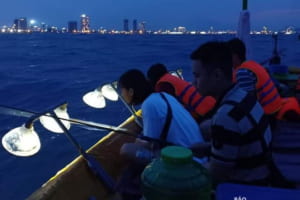 Squid Fishing on Tho Quang Beach